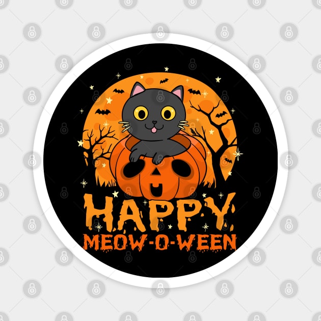 Happy Meoween Magnet by MZeeDesigns